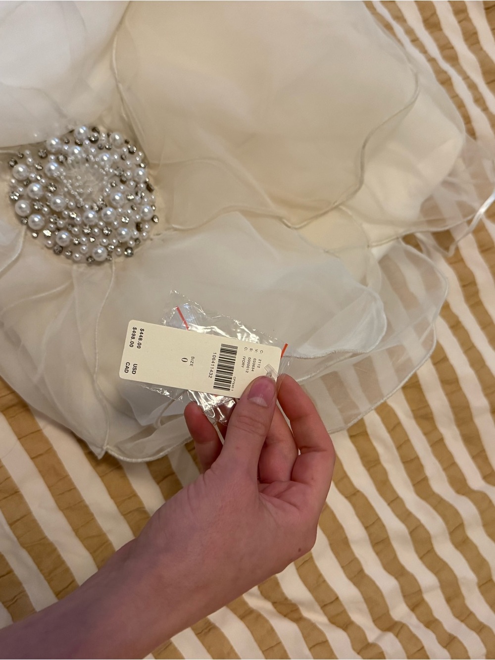 NWT BHLDN organza 3D floral appliqué strapless midi dress - Picture 5 of 6